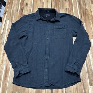 Roark Flannel Shirt Mens M Gray Long Sleeve Button Up Outdoor Hiking Nature